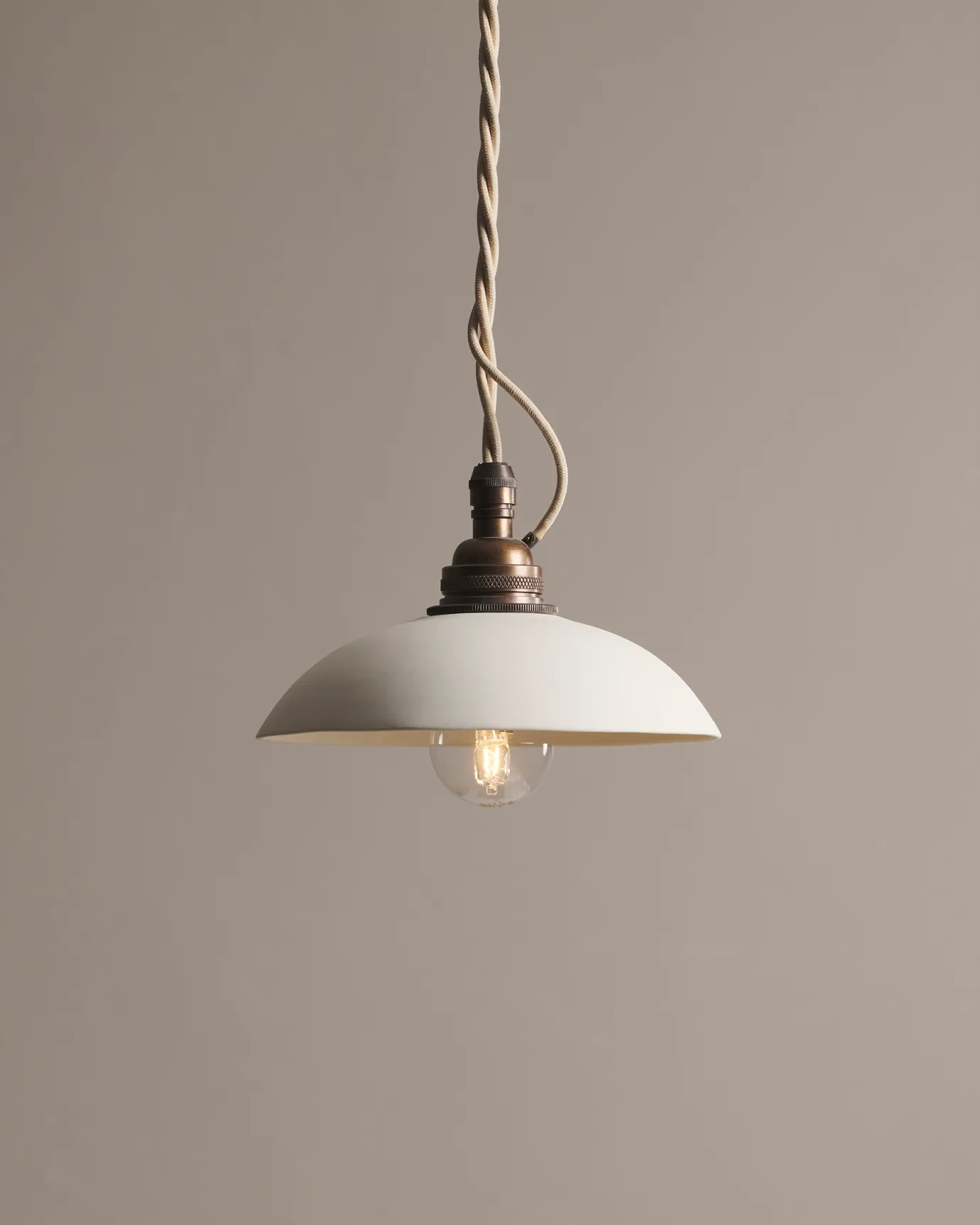 Small Wide Pleat Porcelain Light | deVOL Kitchens